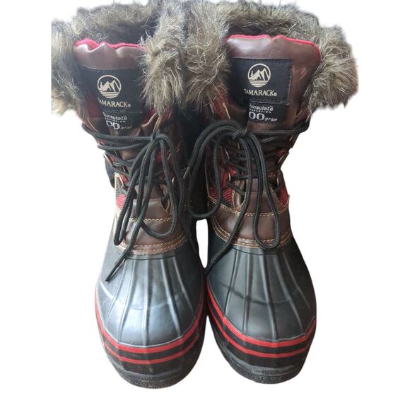 Tamarack Thinsulate AK-112812-1 Women's 9 Winter Boot Black Red Plaid - Picture 3 of 7